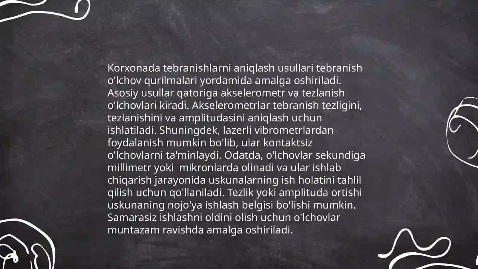 Korxonalarda tebranishli vaziyatlarni.tekshirish va baholash 3