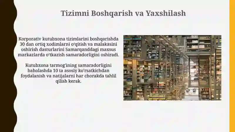 Korporativ kutubxona tizimlari va tarmoqlarni yaratish prinsiplari 3