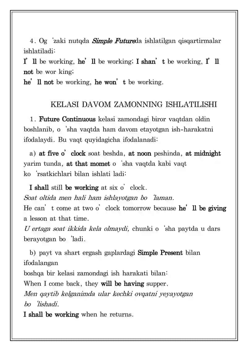 The Future Continuous Tense 3