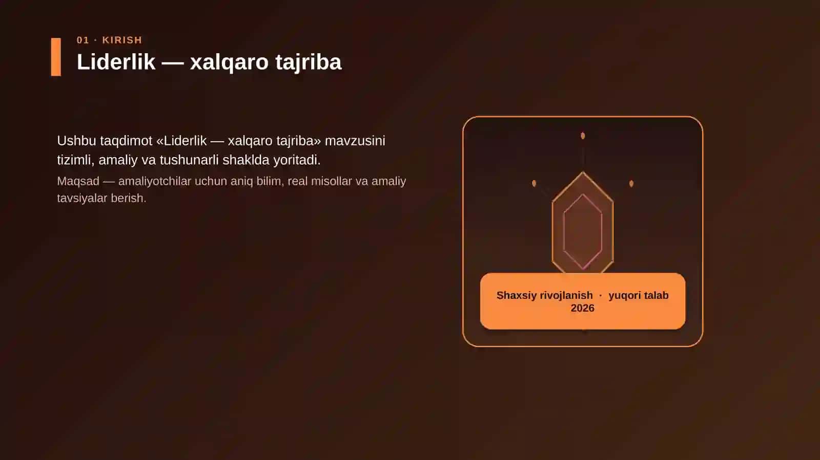 Liderlik — xalqaro tajriba 3