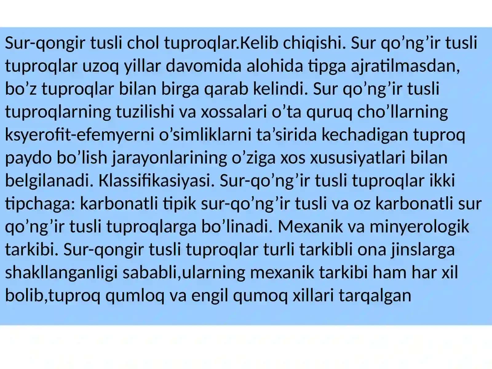 Chol zonasining tuproqlari 3