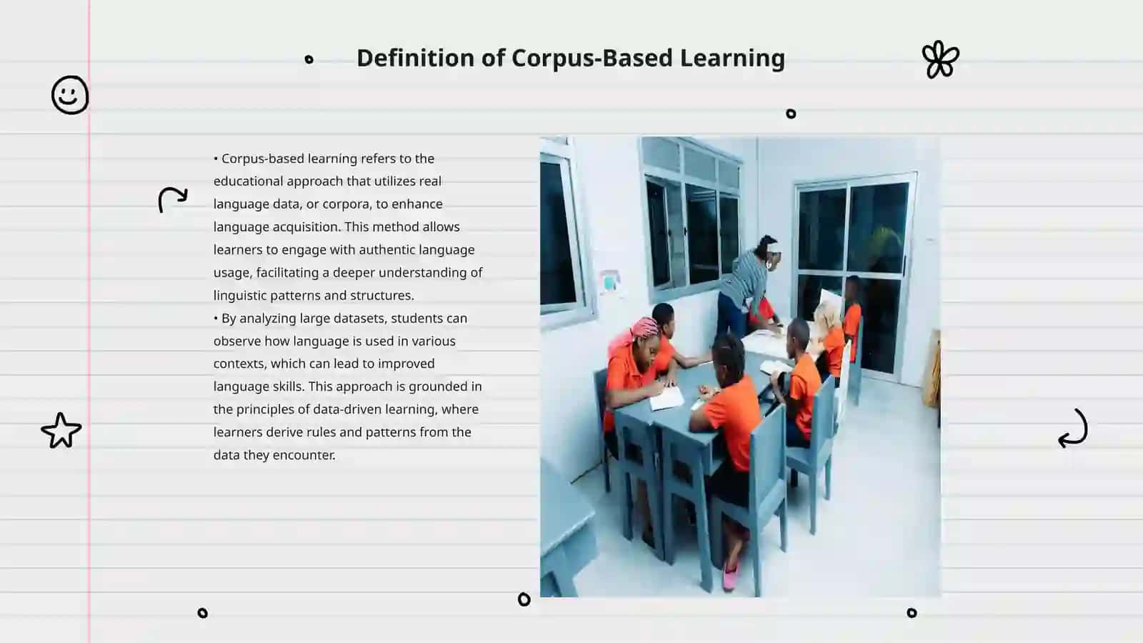 Types of corpus based learning and teaching activities in classroom 3