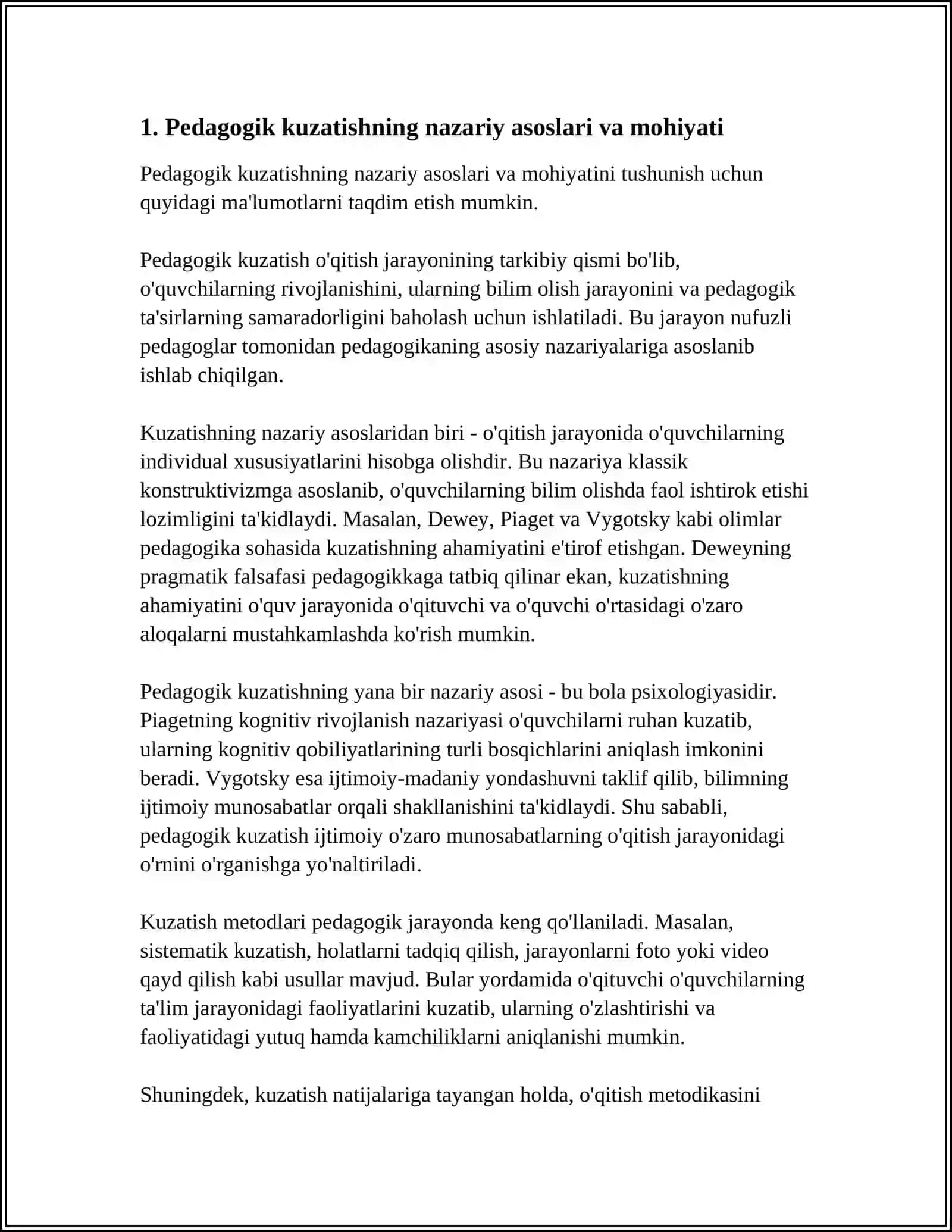 PEDAGOGIK KUZATISH ILMIY TADQIQOT USLUBIYATI 3