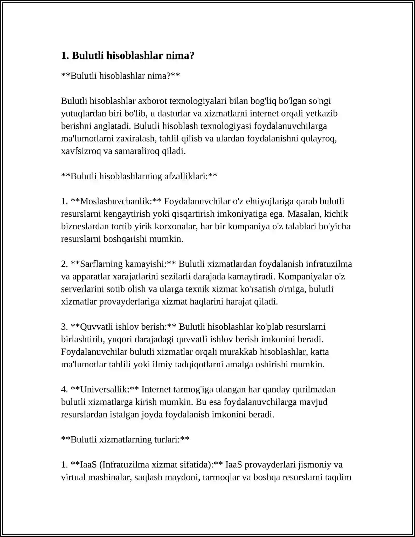 BULUTLI HISOBLASHLAR (CLOUD COMPUTING) 3