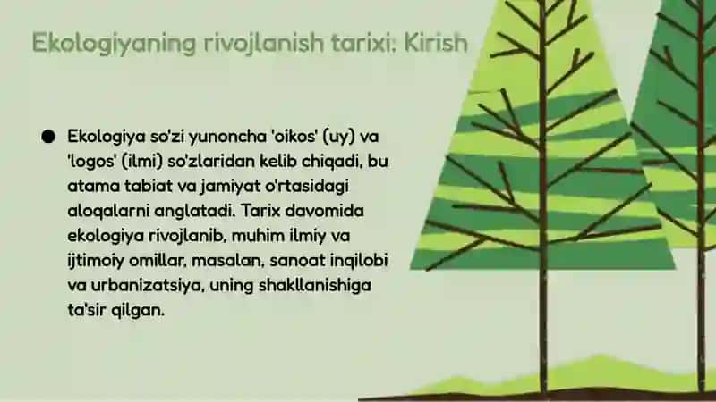 Ekologiyaning rivojlanish tarixi 3
