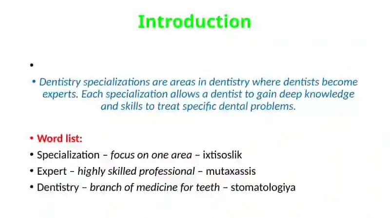 Specializations in Dentistry 3