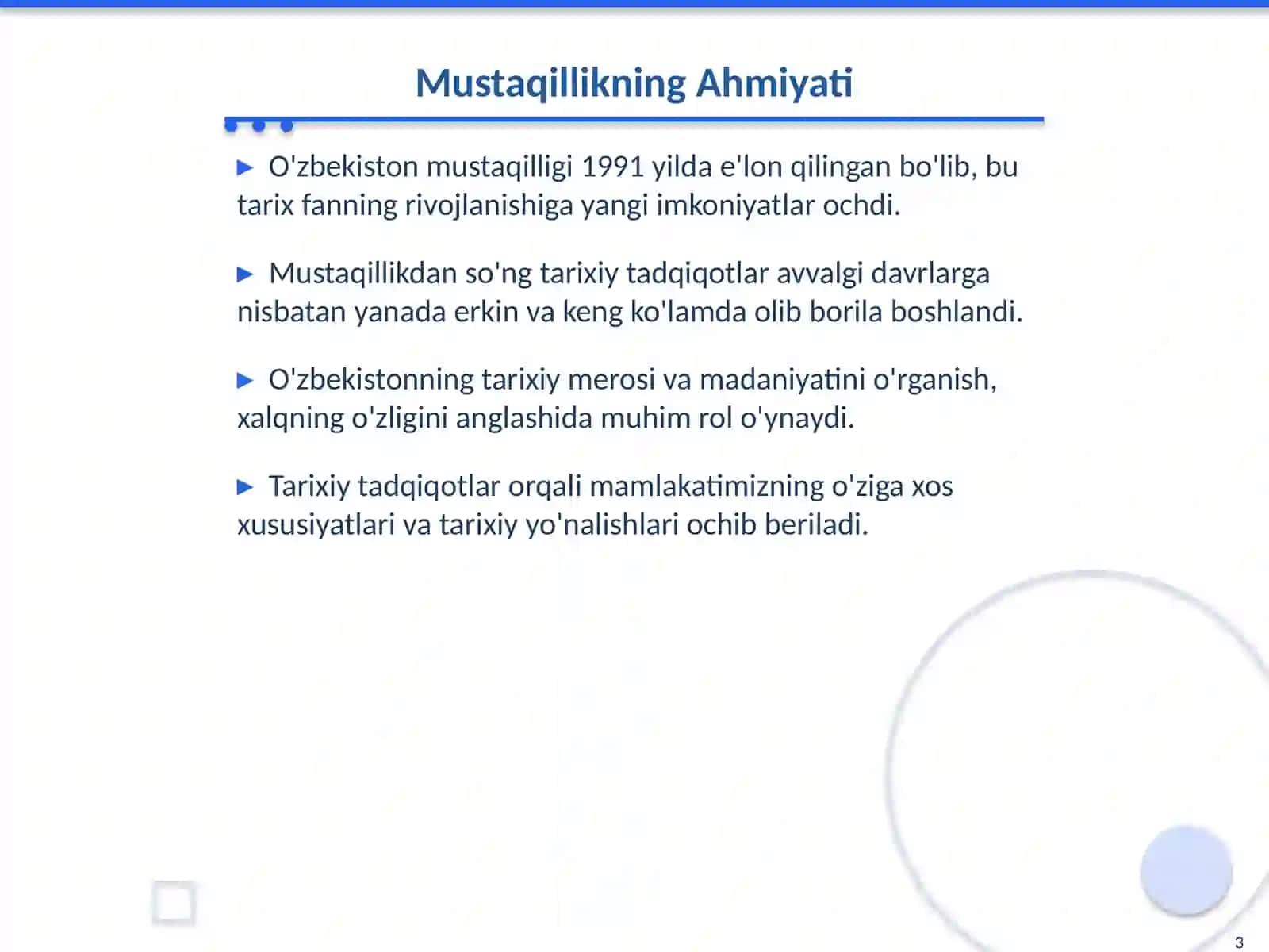 O'zbekistonda Tarix Fanning Rivojlanishi 3