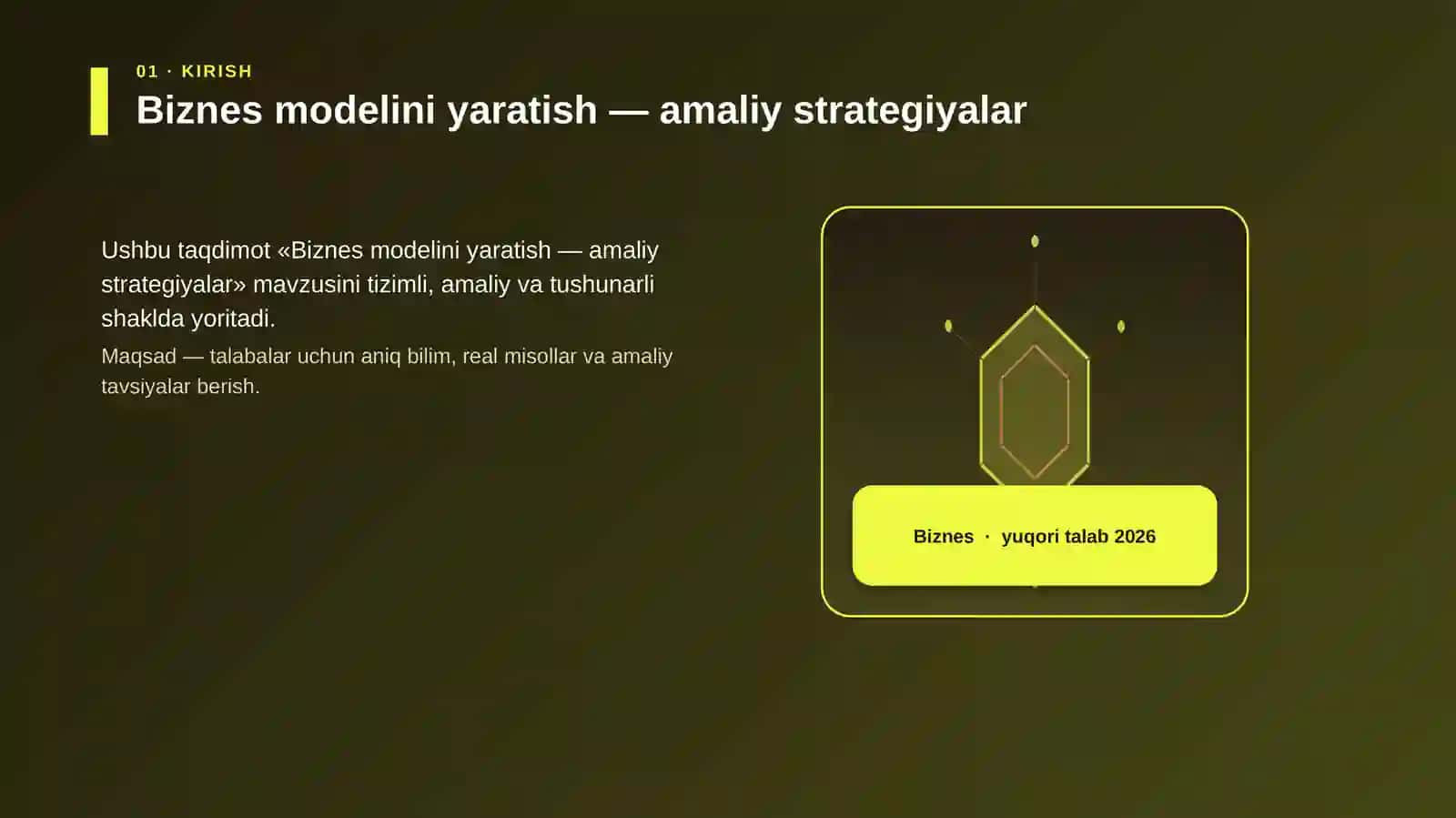 Biznes modelini yaratish — amaliy strategiyalar 3