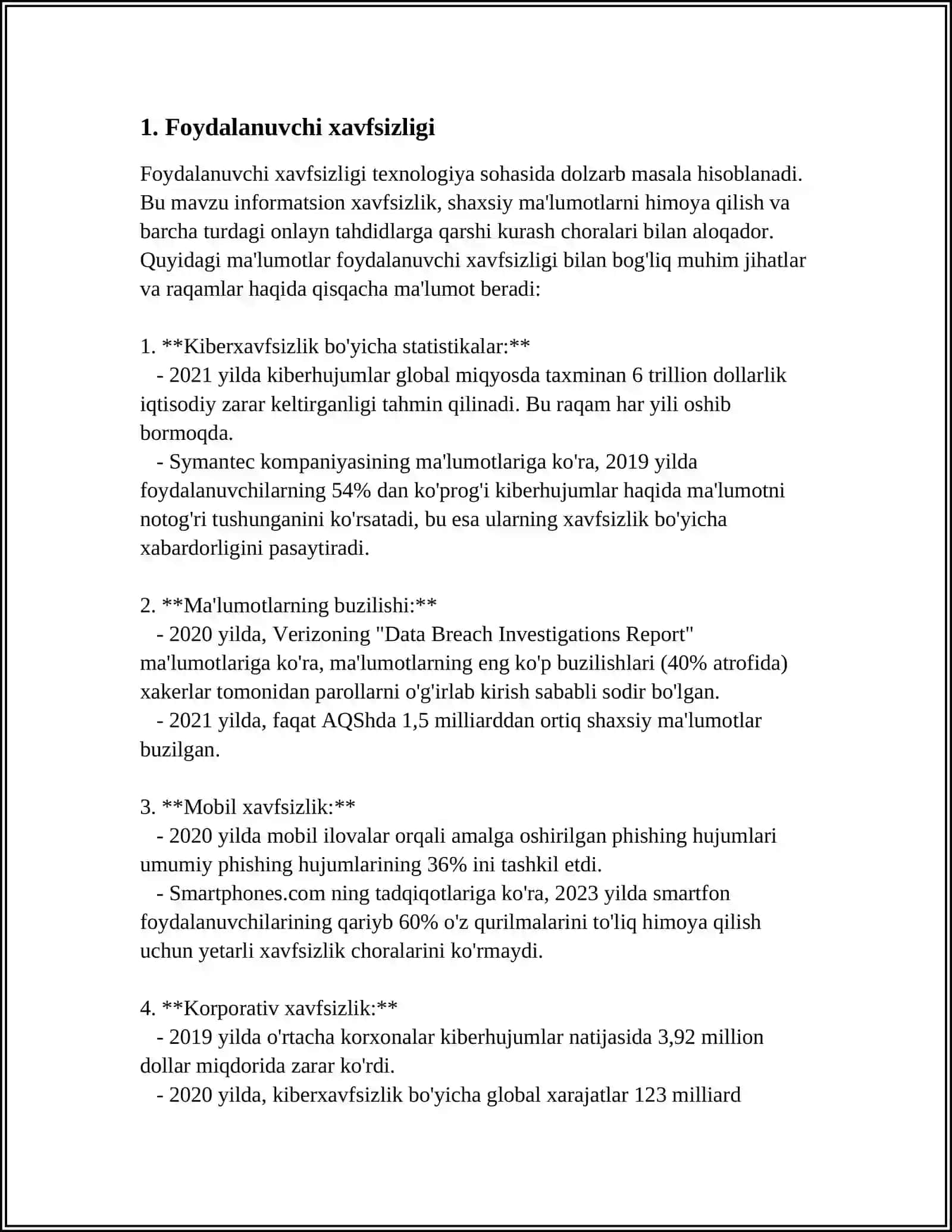 MINIMUMNING ZARURIY SHARTLARI 3