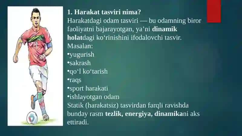 HARAKATDAGI ODAM TASVIRINI ISHLASH 3