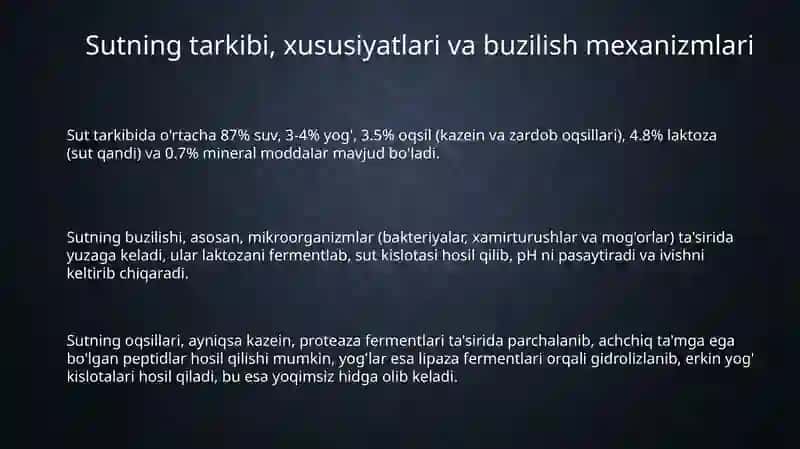Sut maxsulotlarini saqlash va uni qayta ishlash fanini umumiy asoslari 3