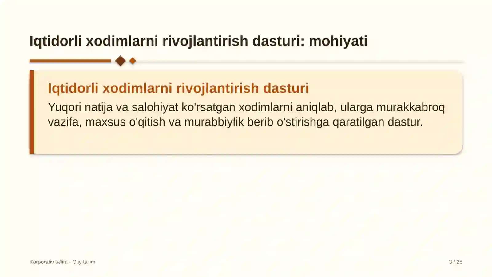 gaz ta'minoti korxonalarida iqtidorli xodimlarni rivojlantirish dasturi 4611 3