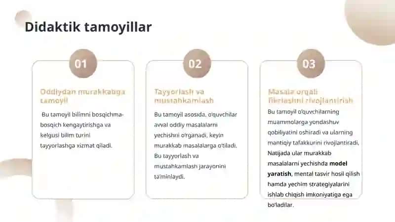 Masala matematikani o‘qitish vositasi 3