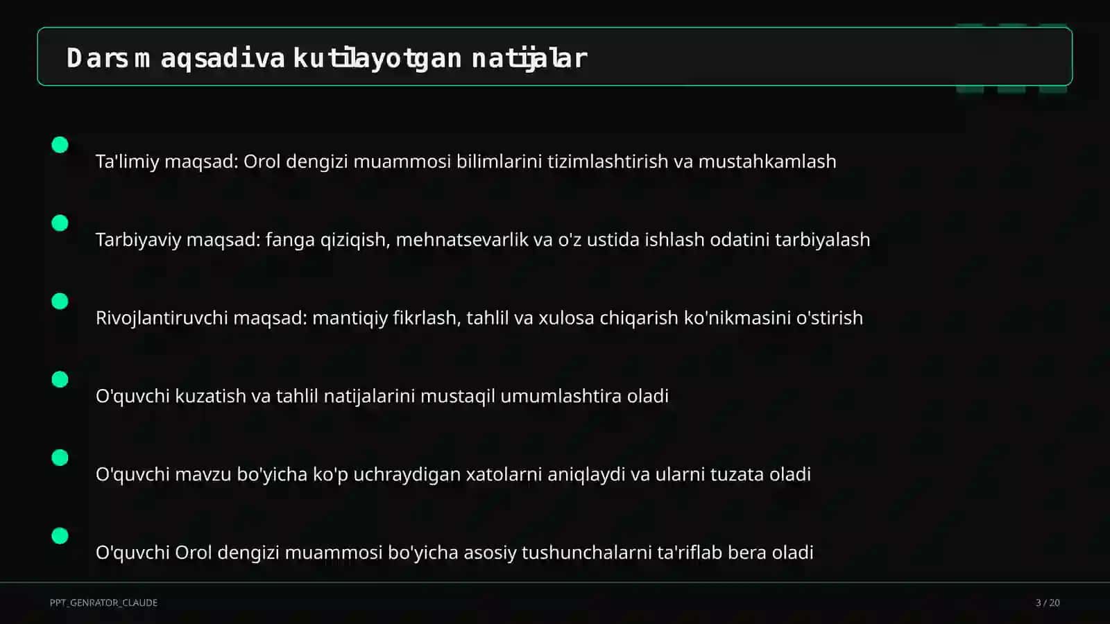 Orol dengizi muammosi (8-sinf) 3