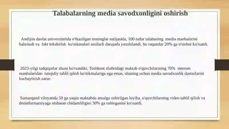 Media Madaniyati va Innovatsion Pedagogikasi 3