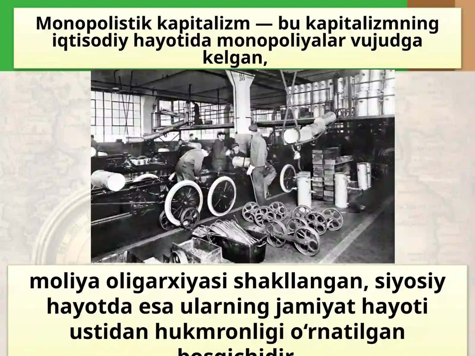 XIX asr oxiri — XX asr boshlaridakapitalizmtaraqqiyotidayuzbergantubo‘zgarishlar 3
