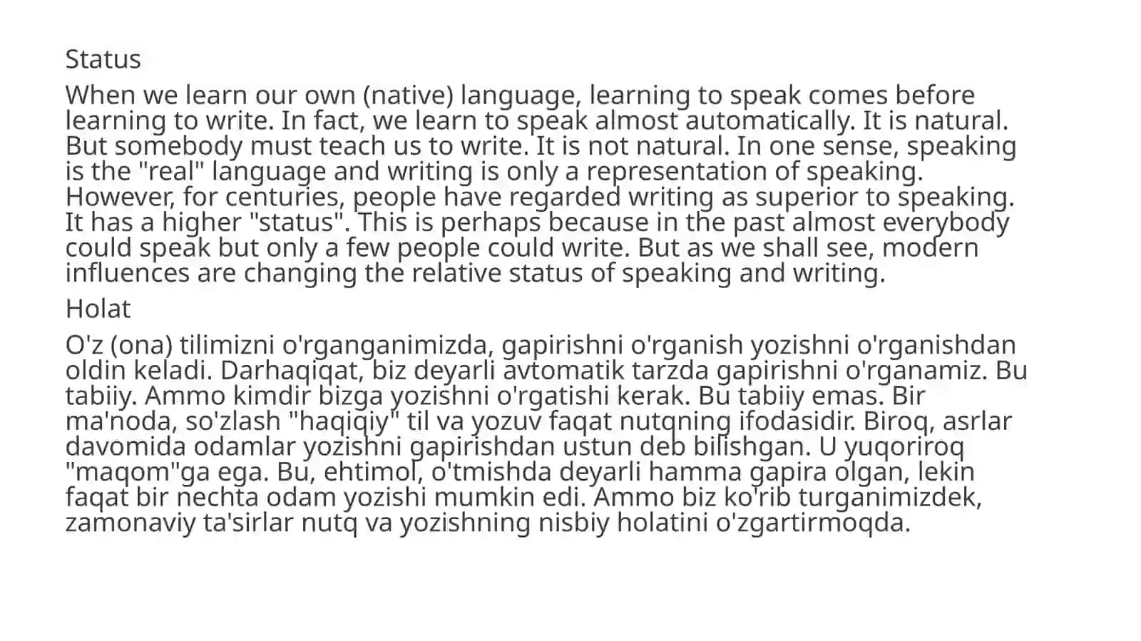 Gapirish va yozish speaking and listenin 3