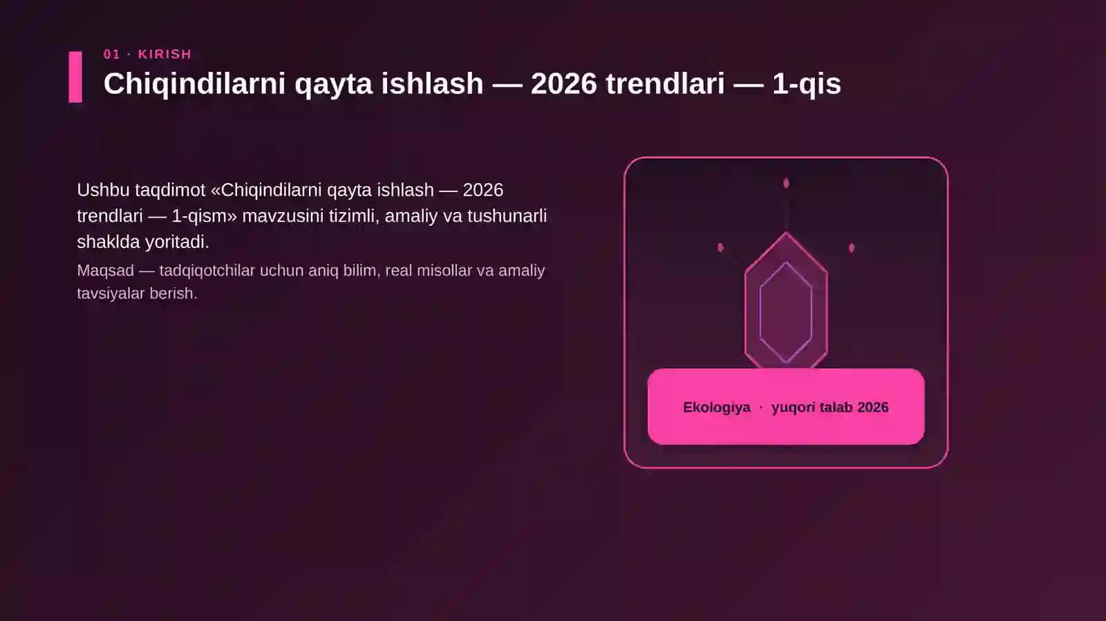 Chiqindilarni qayta ishlash — 2026 trendlari — 1-qism 3