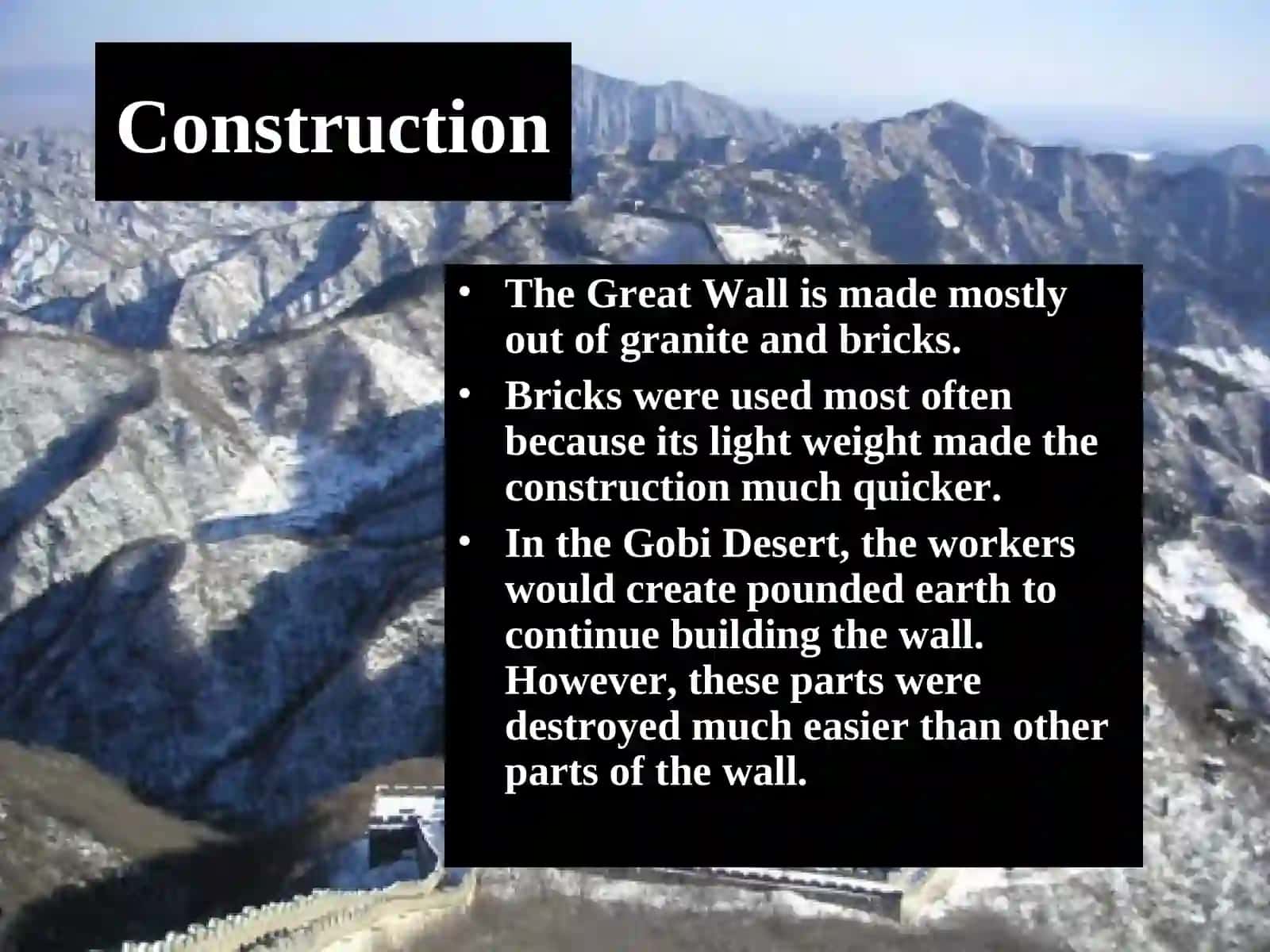 Construction of the Great Wall of China 3