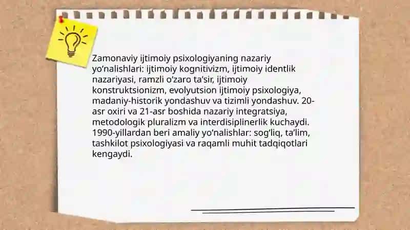 Zamonaviy Ijtimoiy Psixologiya Rivojlanishi 3