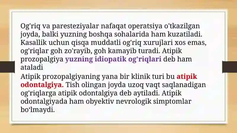 Atipik Prozopalgiyalar 3