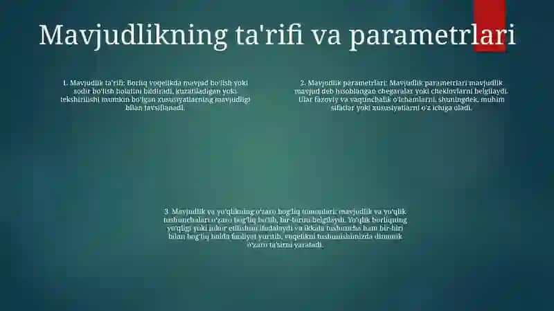 Borliq Va YoʻQlik Tushunchalarining Umumiy Va OʻZiga Xos Xususiyatlari OʻZaro Aloqadorlik Jihatlari 3