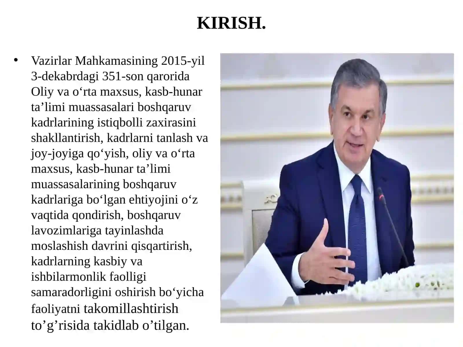 Rahbarimidjinishakillantirishgaqo'yilgantalablar 3