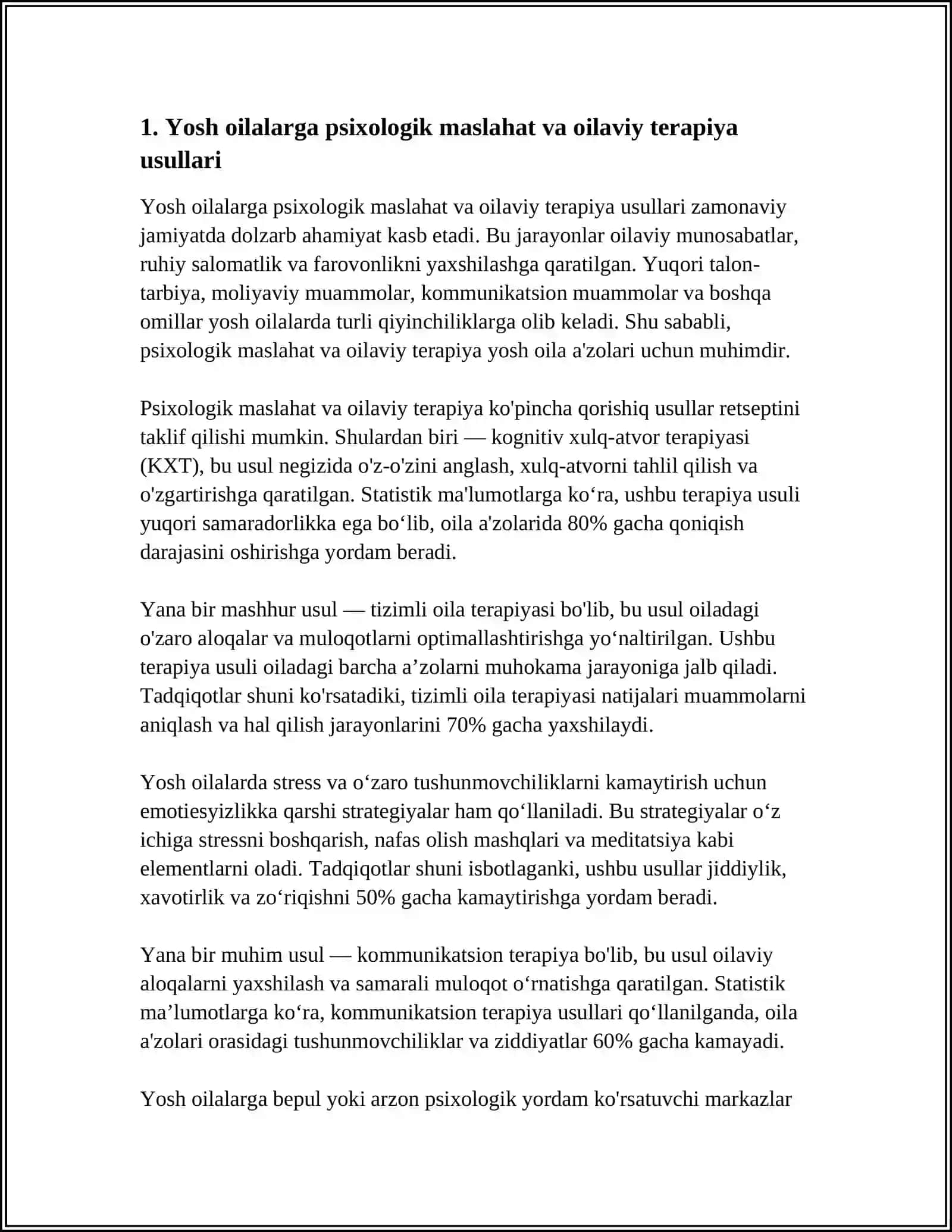 YOSH OILALARNI IJTIMOIY - PEDAGOGIK QO'LLAB QUVVATLASH 3