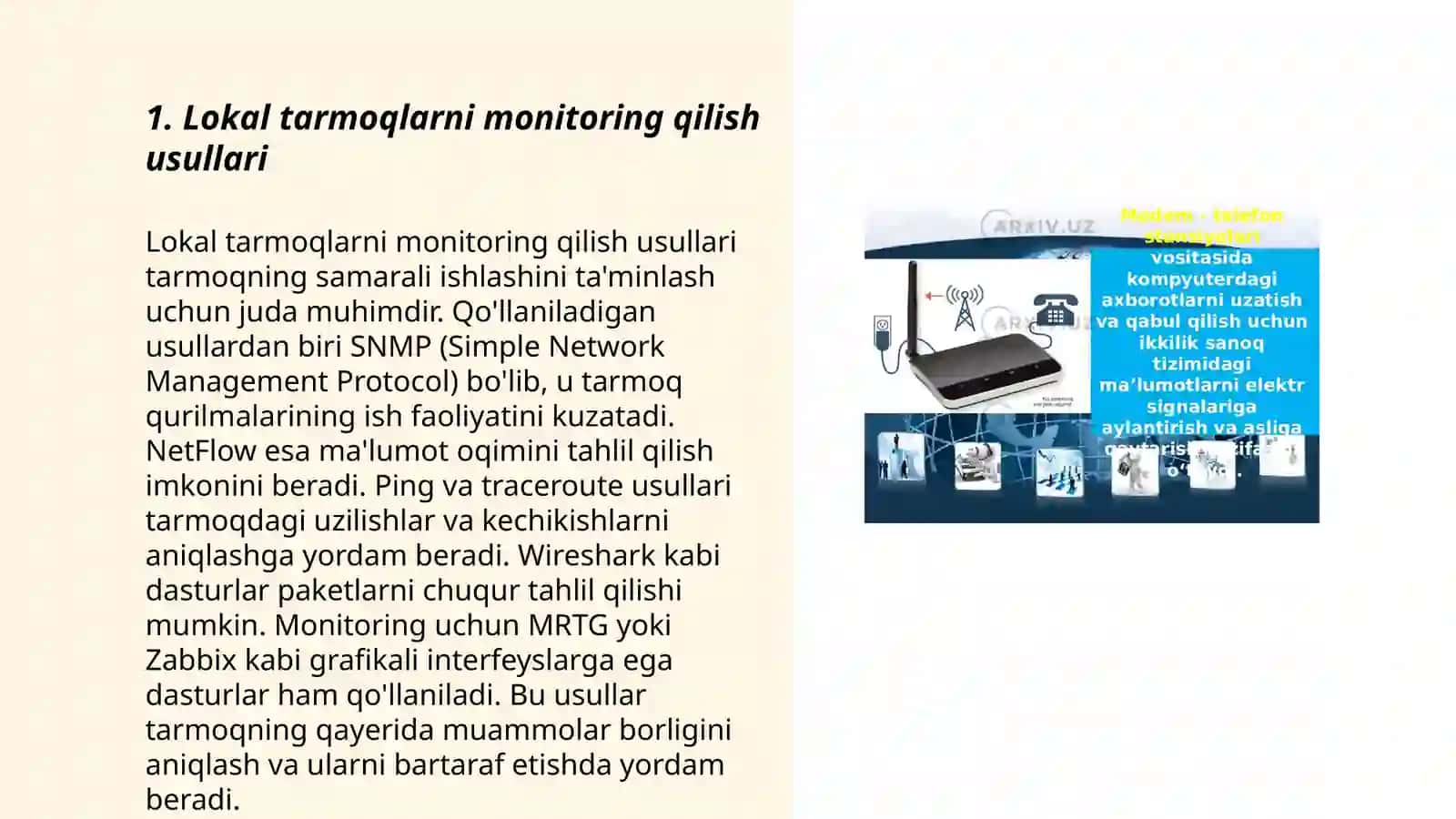 Lokal tarmoqlarni monitoring va tahlil qilish 3