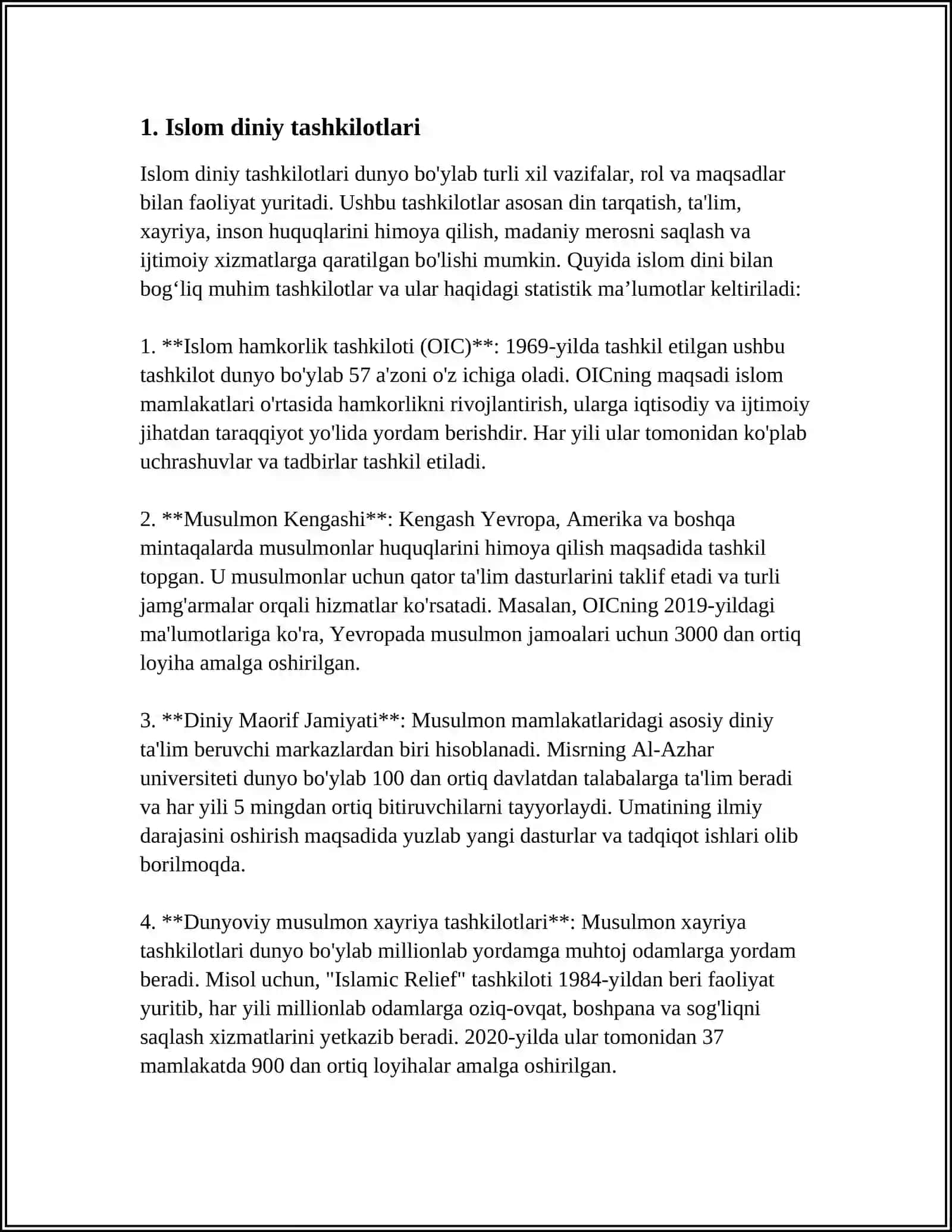 O'ZBEKISTONDA FAOLIYAT OLIB BORAYOTGAN DINIY TASHKILOTLAR 3