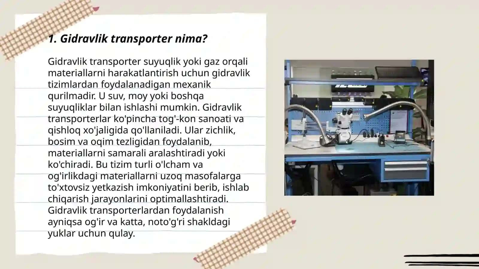 Konserva korxonalaridagi Gidravlik transporterning vazifasi tuzulishi va ishlash tartibi 3