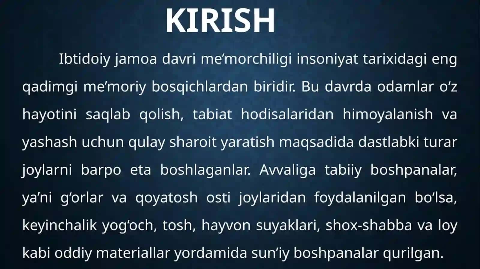 Ibtidoiy jamoadavri me’morchiligi 3