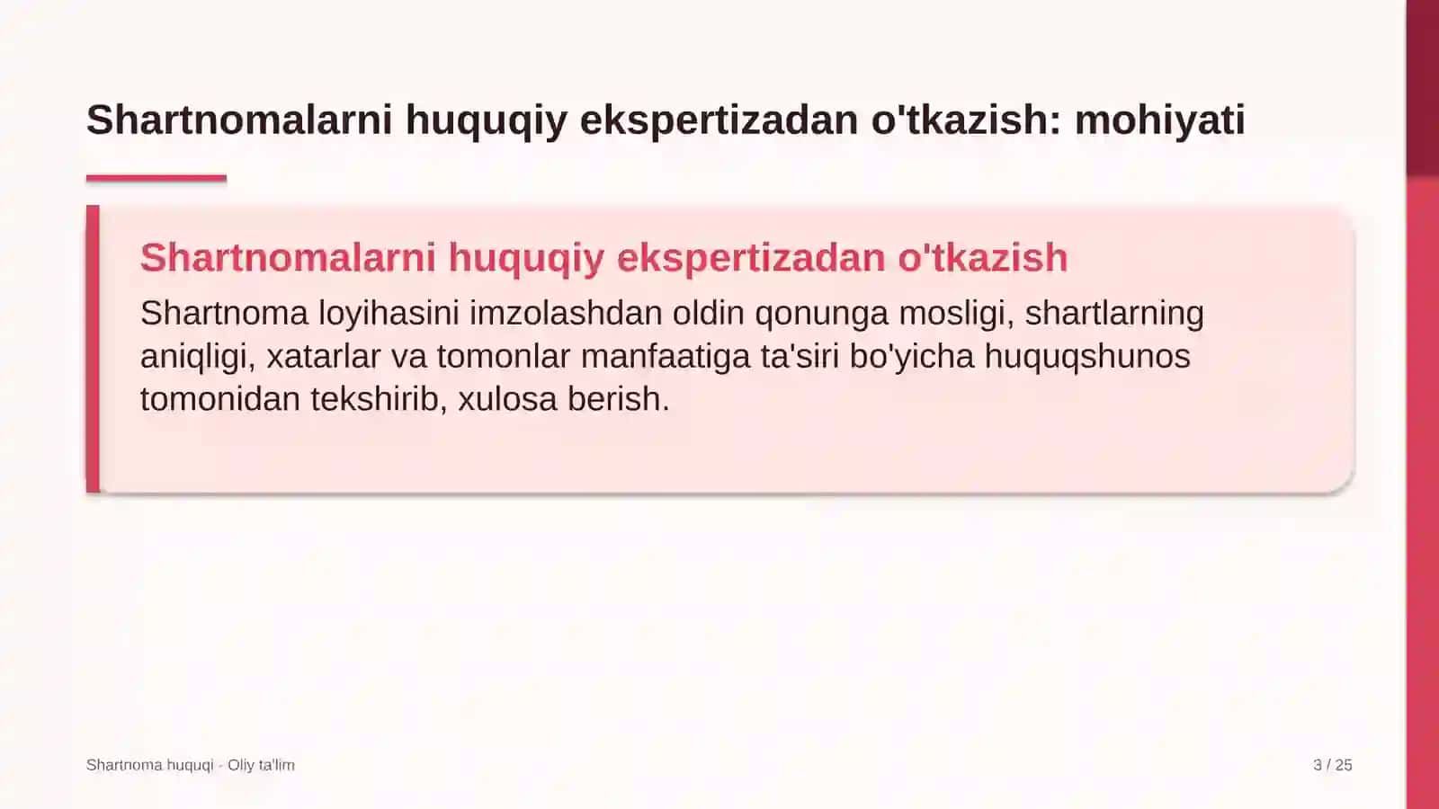 radioeshittirishda shartnomalarni huquqiy ekspertizadan o'tkazish 2834 3