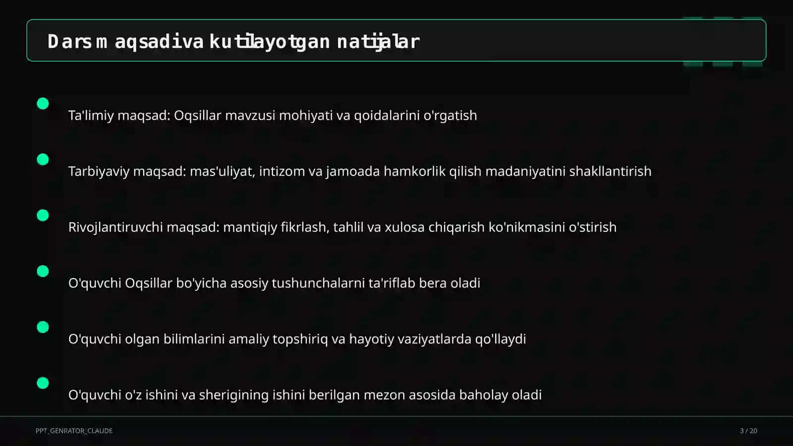 Oqsillar (11-sinf) 3