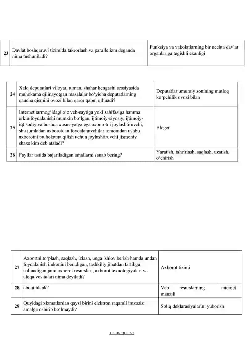 ARGOS TEST JAVOBLAR DAVLAT XIZMATCHISI 2025 3