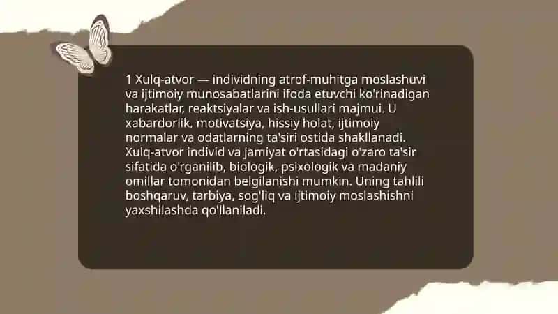Xulq-atvor 3