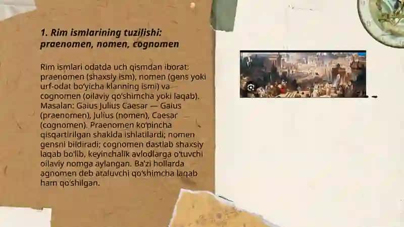 Rim ismlari va ularning kelib chiqishi 3