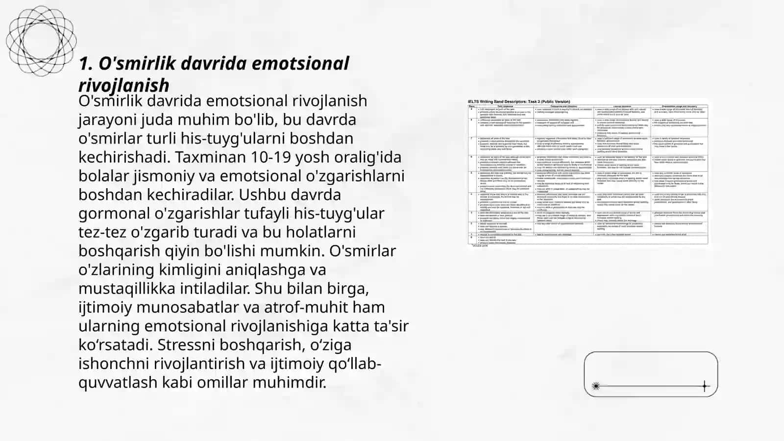 Oʻsmirlik davridagi psixik rivojlanishning umumiy tavsifi 3