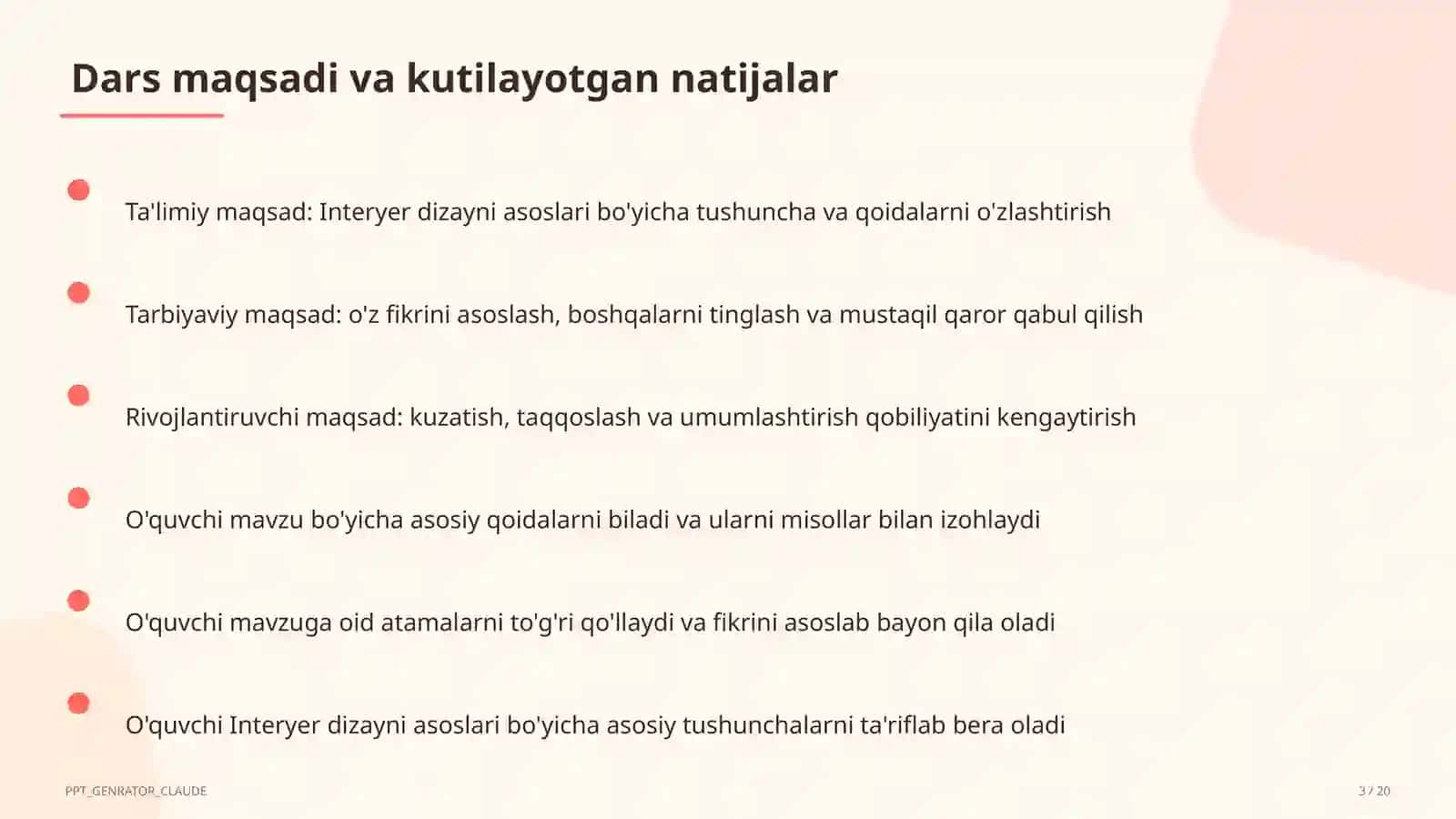 Interyer dizayni asoslari (8-sinf) 3