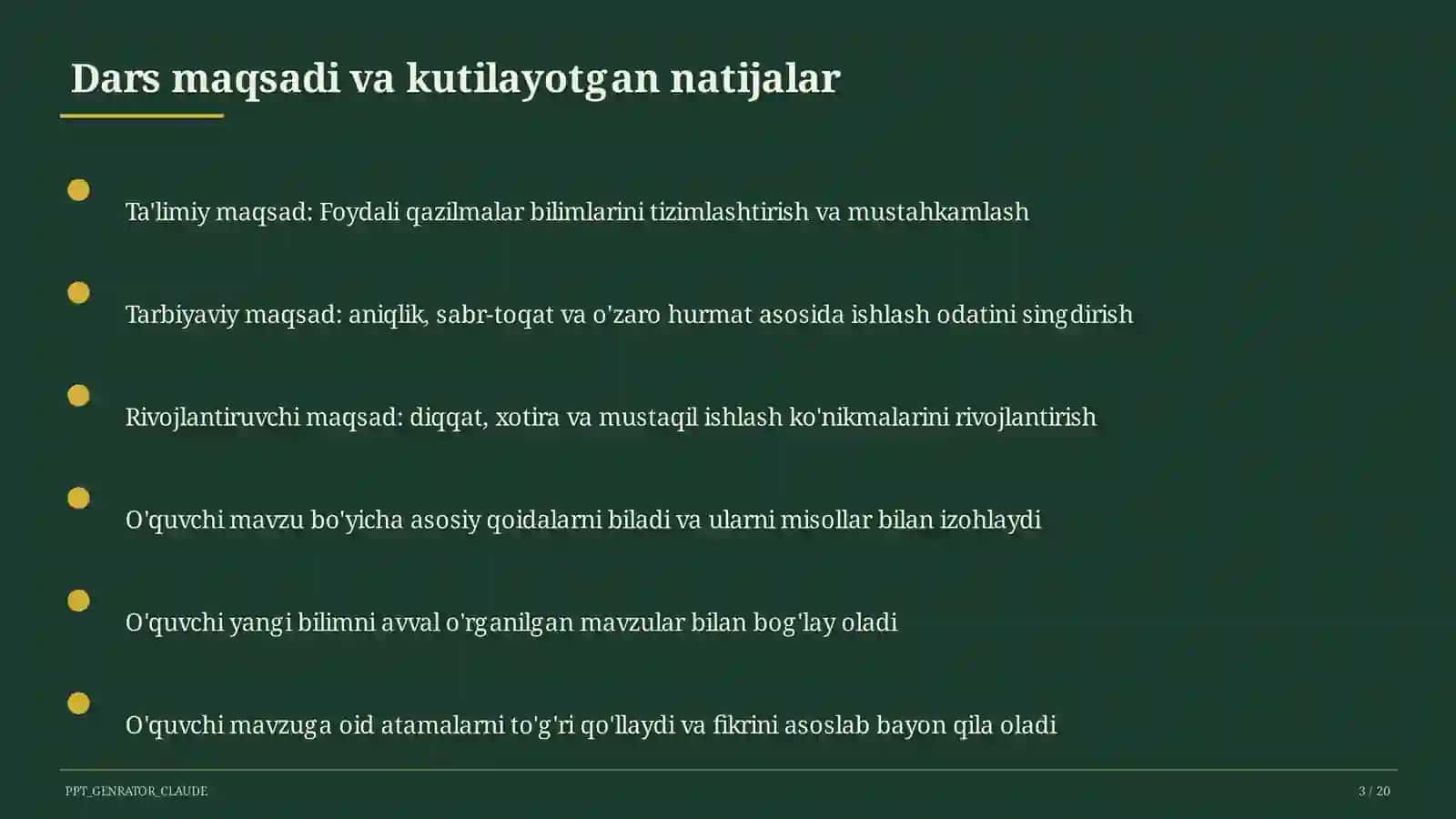 Foydali qazilmalar (3-sinf) 3