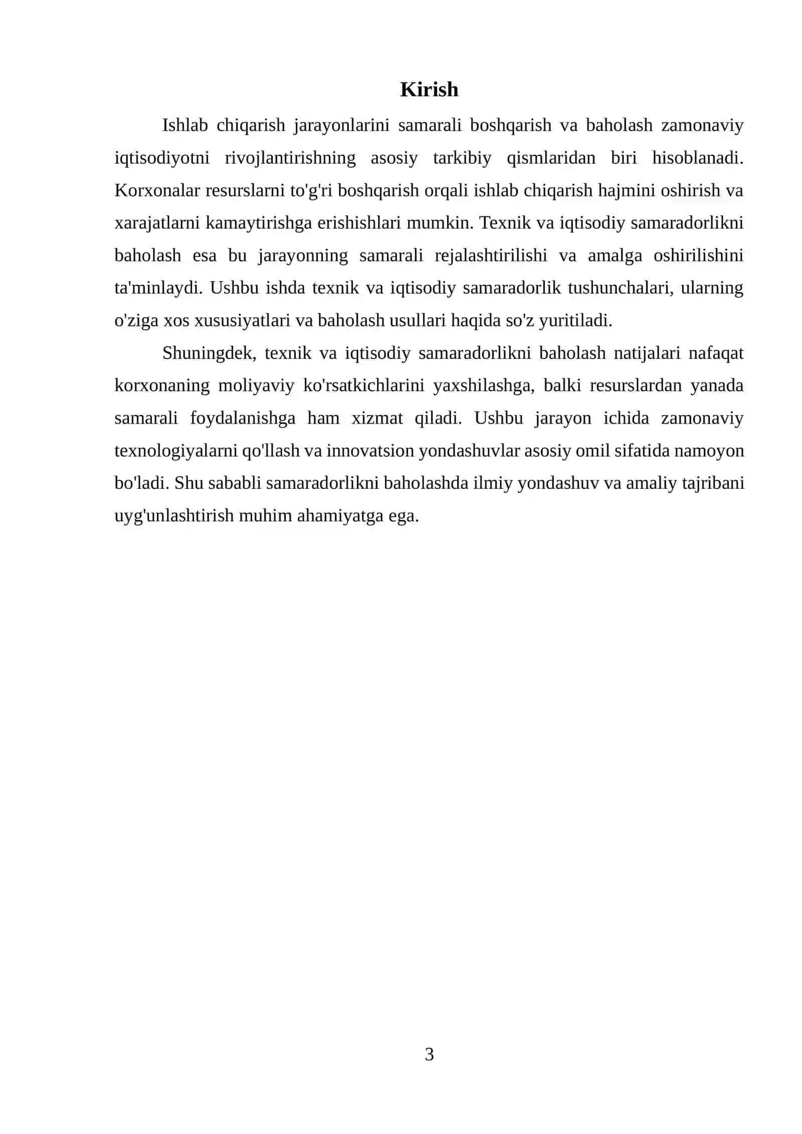 Ishlab chiqarishning texnik va iqtisodiy samaradorligini baholash 3