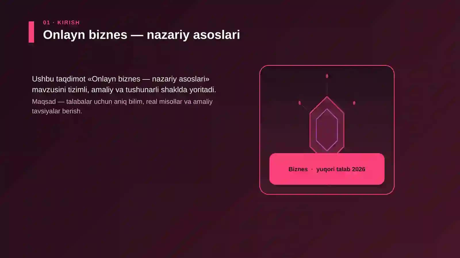 Onlayn biznes — nazariy asoslari 3