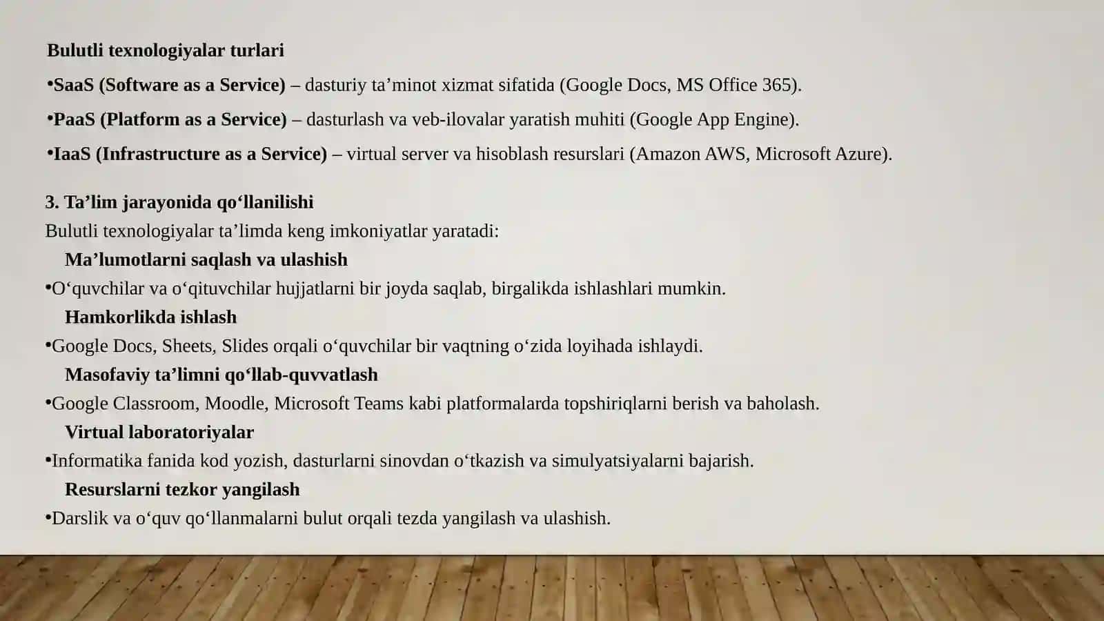 Bulutli Texnologiyalar va Ularning Didaktik Imkoniyatlari 3