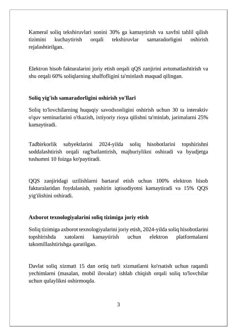 Soliq qonunchiligini soddalashtirish va davlat soliq xizmati organlarining asosiy vazifalari 3