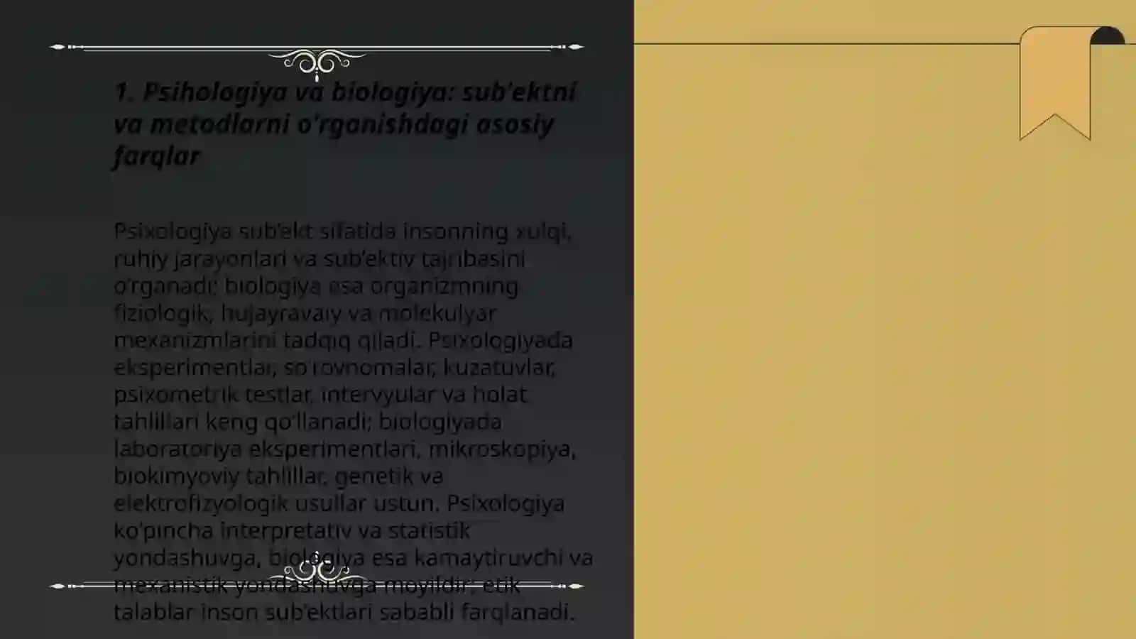 Psihologiya fanining boshqa fanlardan farqi 3