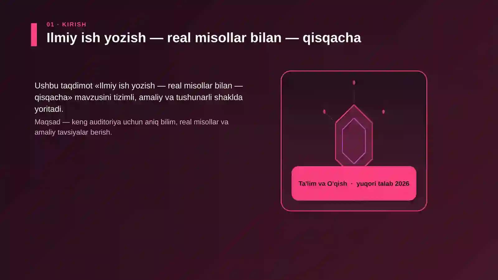 Ilmiy ish yozish — real misollar bilan — qisqacha 3