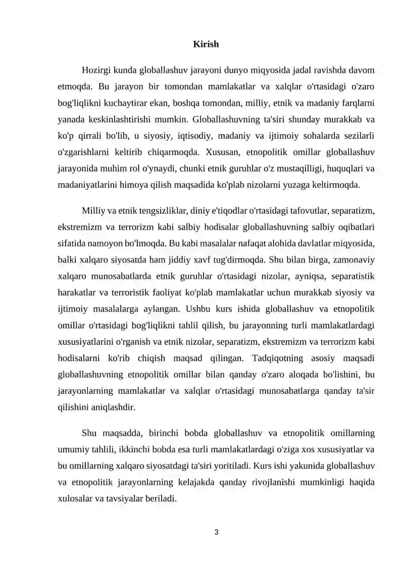 Globallashuv jaroyonida etnopolitik omil 3