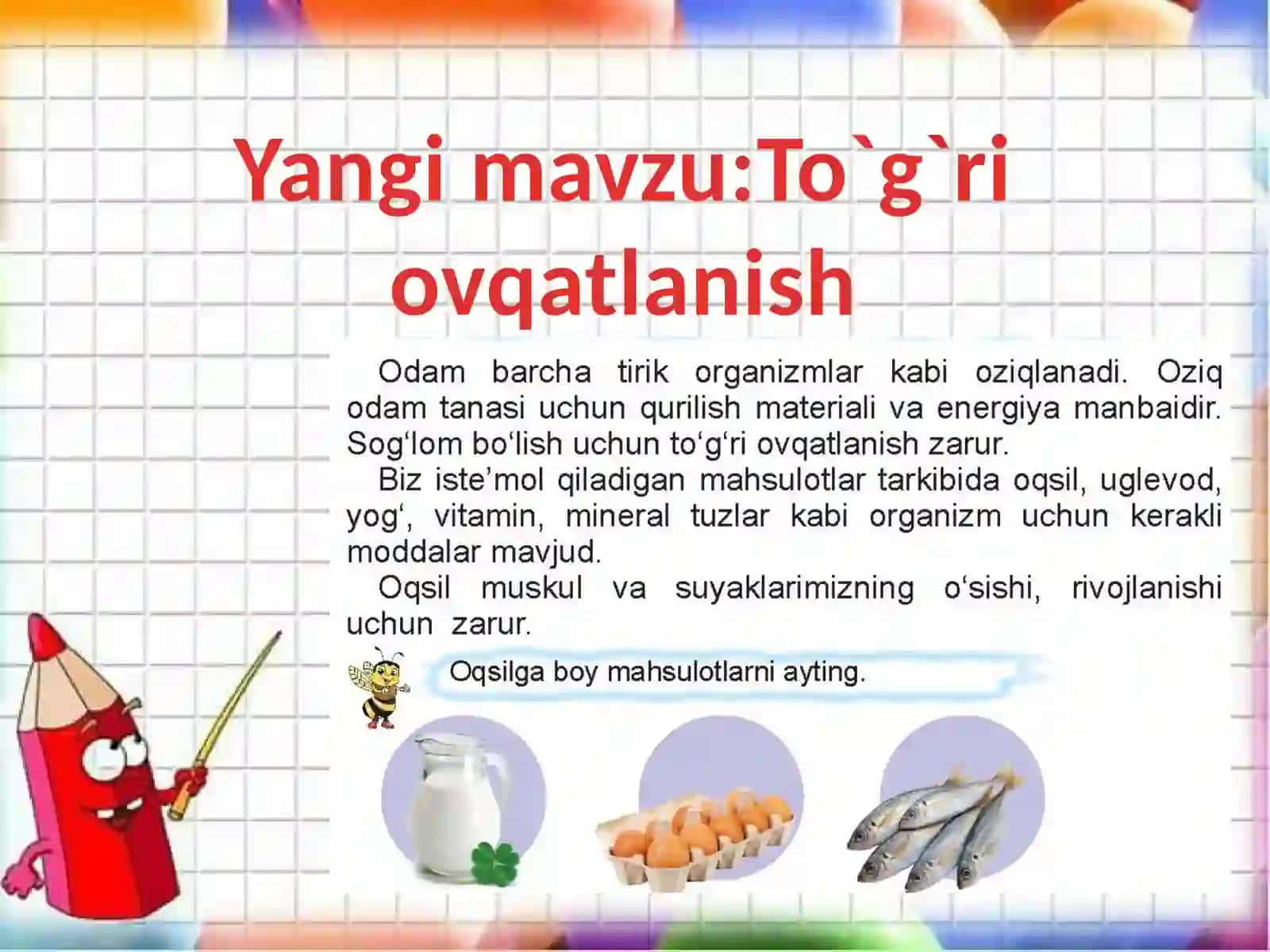 To`g`ri ovqatlanish 3