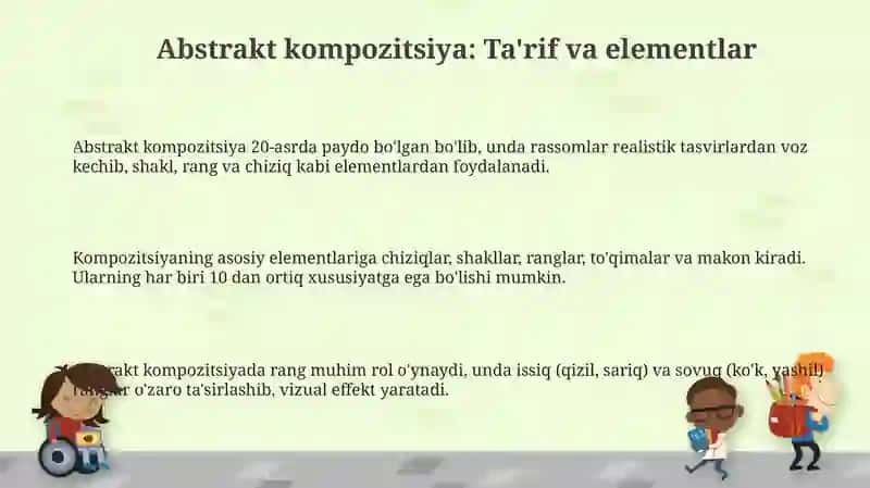 Abstrakt kompozitsiya: Ta'rif va elementlar 3