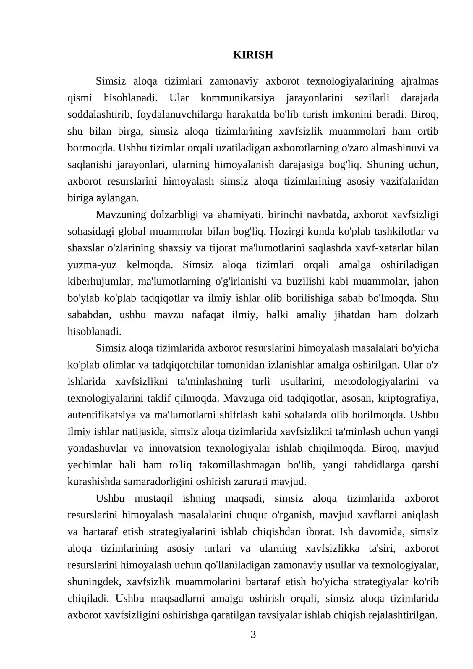 Simsiz aloqa tizimlarida axborot resurslarini himoyalash 3